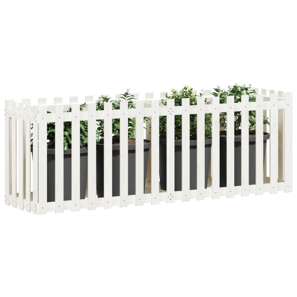 Vidaxl planteur insensible HEK Design 200x50x70 cm pin avec blanc