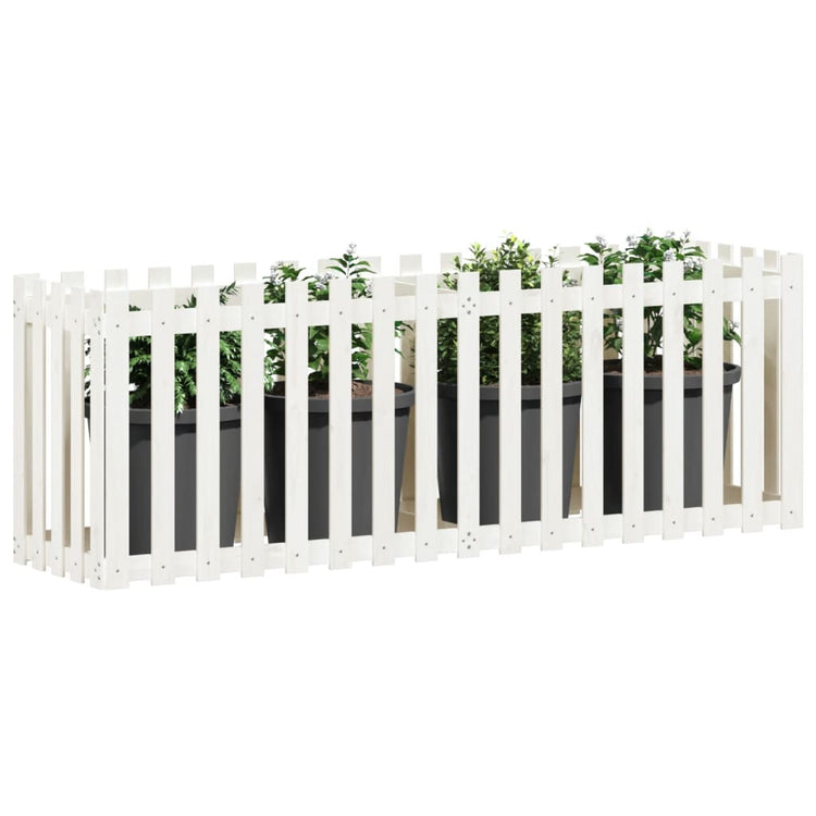 Vidaxl planteur insensible HEK Design 200x50x70 cm pin avec blanc