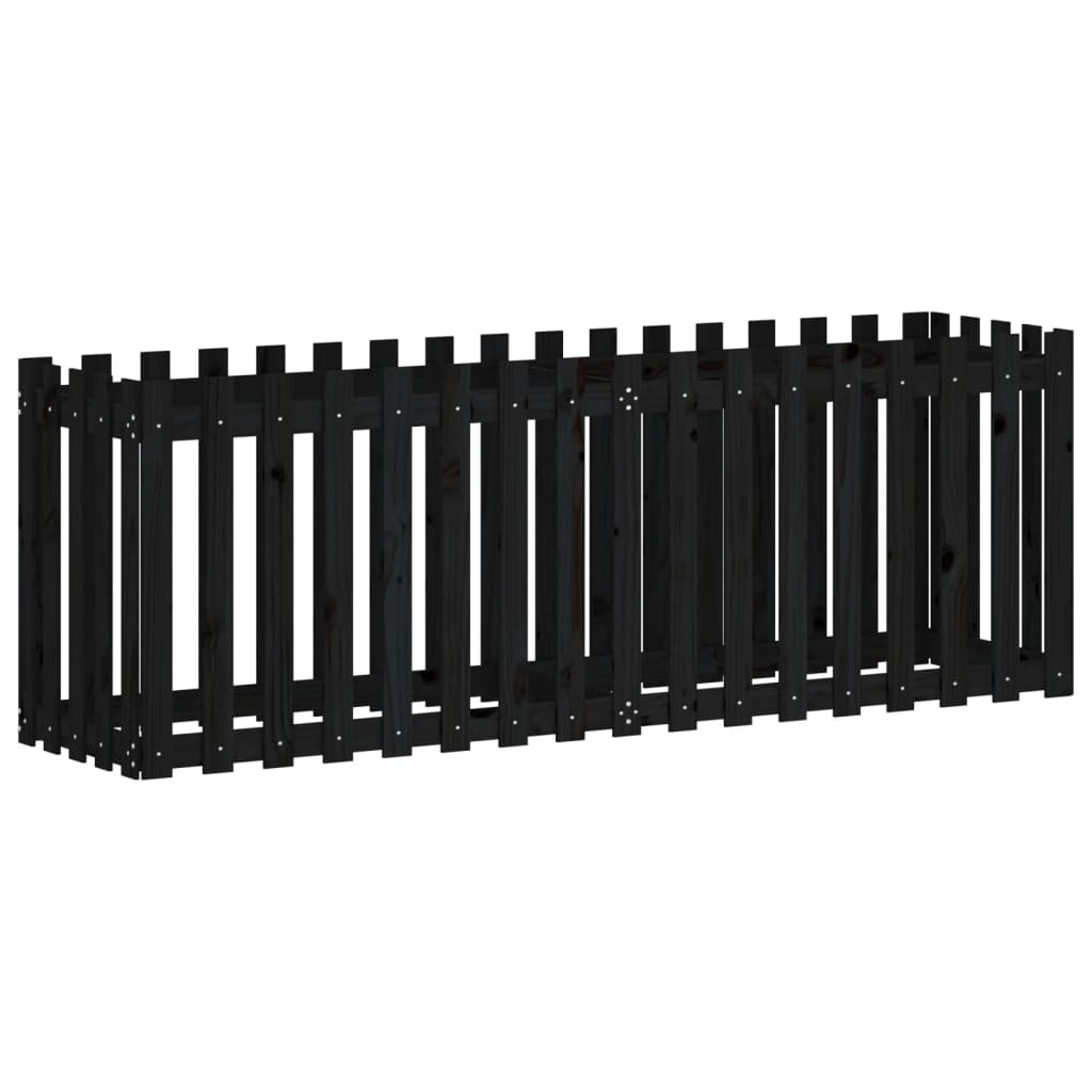 Vidaxl Planter Insense HEK Design 200x50x70 cm Bois de pin noir