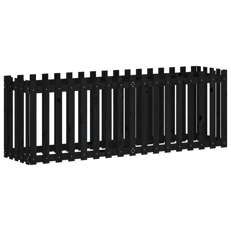 Vidaxl Planter Insense HEK Design 200x50x70 cm Bois de pin noir