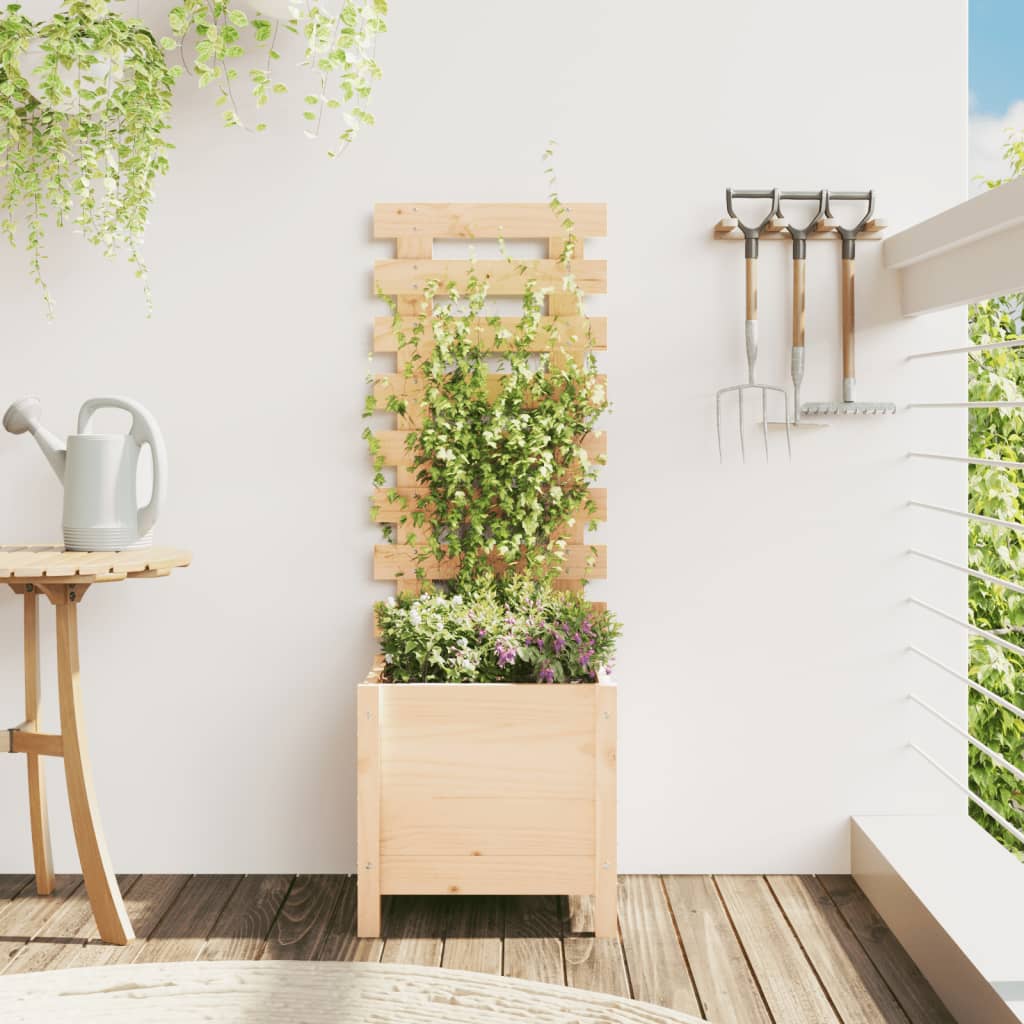 Planteur vidaxl avec rack 39x39.5x114 cm