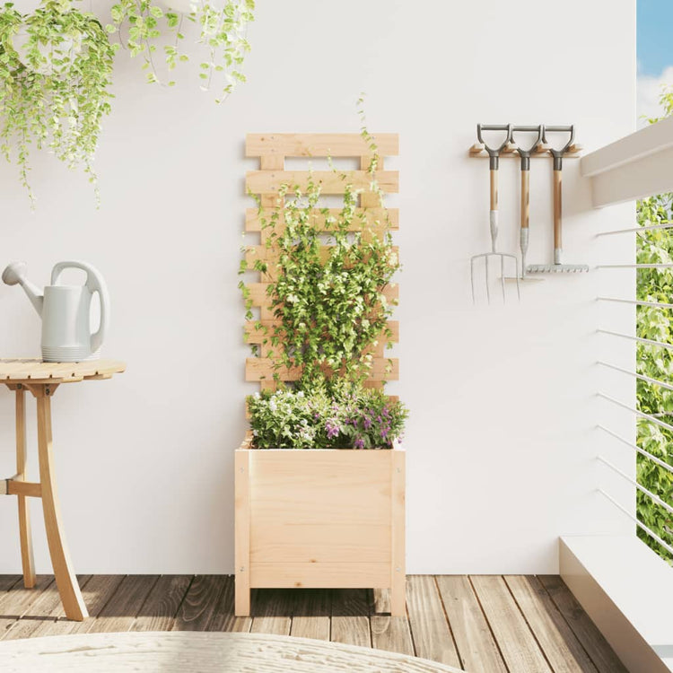 Planteur vidaxl avec rack 39x39.5x114 cm