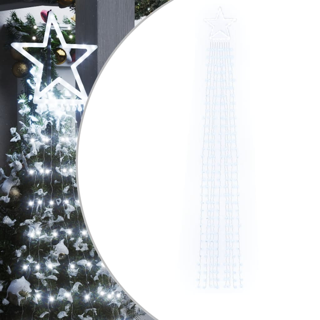 Vidaxl Christmas Tree Lighting 320 Cold-LEDS blancs 375 cm