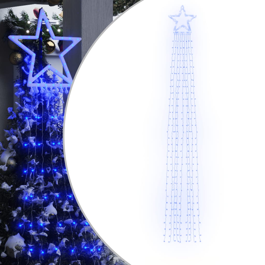 Vidaxl Christmas Tree Lighting 320 Blue LEDS 375 cm