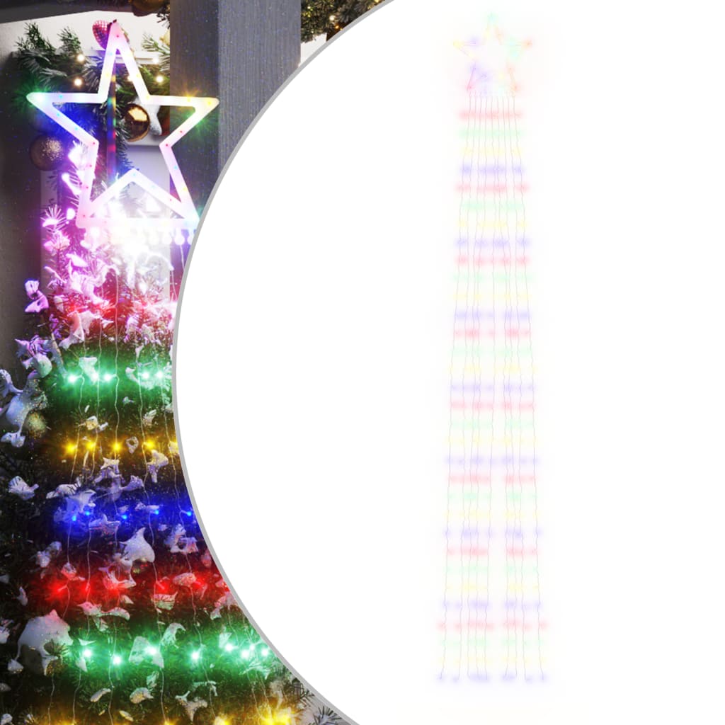 Vidaxl Christmas Tree Lighting 320 LEDS colorées 375 cm
