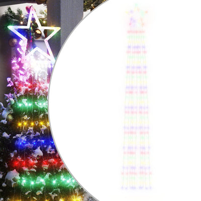 Vidaxl Christmas Tree Lighting 320 LEDS colorées 375 cm
