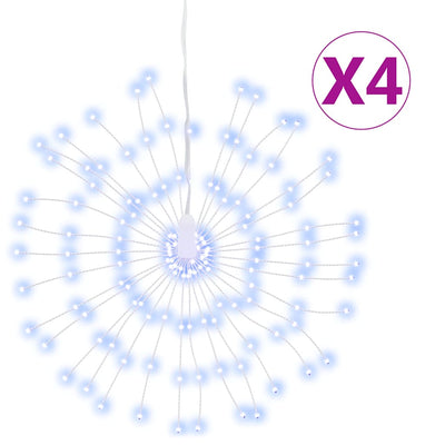 Vidaxl Christmas Lighting Fireworks 4 St 140 Cold White LEDS 17 cm