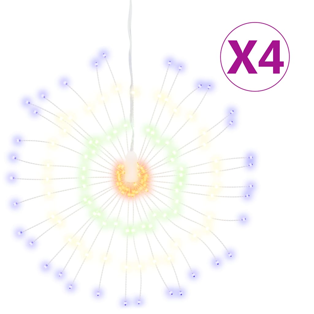Vidaxl Christmas Lighting Fireworks 4 St 140 LED multicolores 17 cm