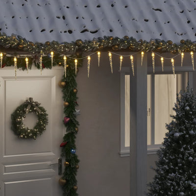 Vidaxl Christmas Lighting Cone avec 100 LEDS 10 m acrylique PVC blanc chaud