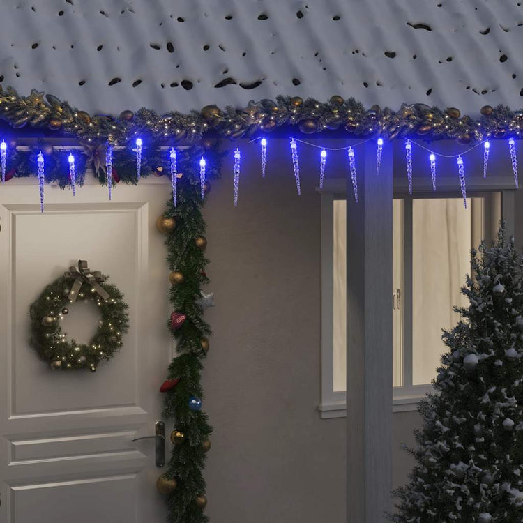 VidaXL Lumières de Noël glaçons 200 LED bleues 20 m PVC acrylique