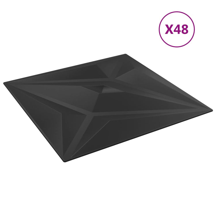 Vidaxl 48 St Panneaux muraux étoiles 12 m² 50x50 cm xps blanc
