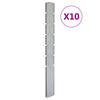 Vidaxl Fence Posts 10 st 180 cm en acier galvanisé en acier couleur