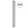 Vidaxl Fence Posts 20 st 180 cm en acier galvanisé en acier couleur