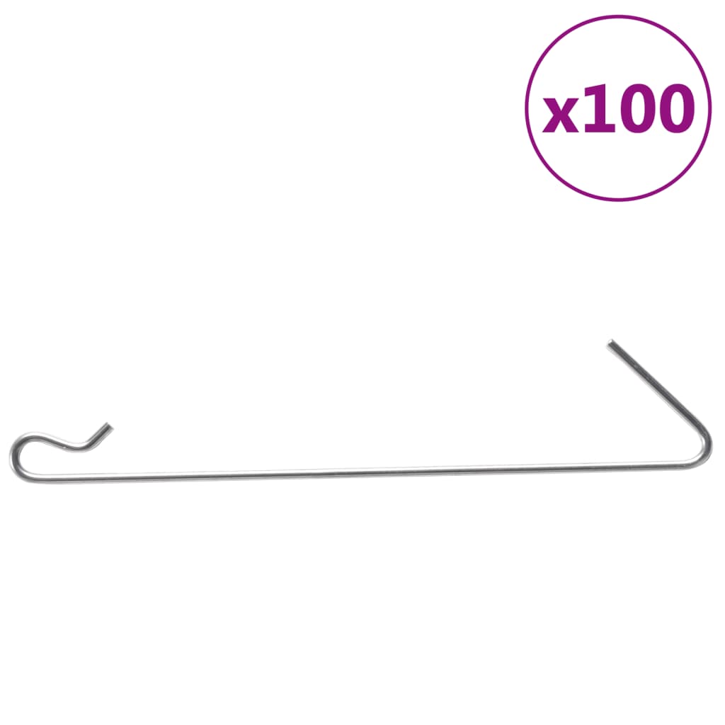 Vidaxl schanskorf crochets 100 st en acier