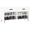 Canapé de chaussure vidaxl 102x35x55 cm en bois transformé blanc
