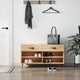 Canapé de chaussure vidaxl 102x35x55 cm en bois de bois de bois de chêne sonoma coloré