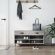Canapé à chaussures Vidaxl 102x35x55 cm en bois de bois de bois de chêne Gris sonoma