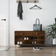 Canapé de chaussure vidaxl 102x35x55 cm en bois de bois de bois de chêne sonoma coloré
