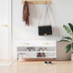 Canapé de chaussure vidaxl 102x35x55 cm en bois transformé blanc