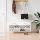 Canapé à chaussures vidaxl 102x35x55 cm bois transformé en bois haut brillant blanc