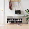 Canapé à chaussures Vidaxl 102x35x55 cm en bois de bois de bois de chêne Gris sonoma