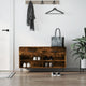 Canapé à chaussures Vidaxl 102x35x55 cm en bois transformé en bois de chêne fumé coloré