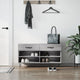 Canapé à chaussures Vidaxl 102x35x55 cm en bois de bois de bois de chêne Gris sonoma
