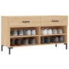 Canapé de chaussure vidaxl 102x35x55 cm en bois de bois de bois de chêne sonoma coloré