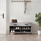 Canapé à chaussures Vidaxl 102x35x55 cm en bois de bois de bois de chêne Gris sonoma