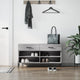 Canapé à chaussures Vidaxl 102x35x55 cm en bois de bois de bois de chêne Gris sonoma