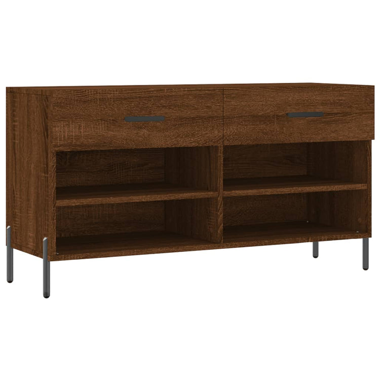 Canapé de chaussure vidaxl 102x35x55 cm en bois de bois de bois de chêne sonoma coloré