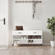 Canapé de chaussure vidaxl 102x35x55 cm en bois transformé blanc