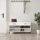 Canapé à chaussures vidaxl 102x35x55 cm bois transformé en bois haut brillant blanc