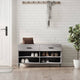 Canapé à chaussures Vidaxl 102x35x55 cm en bois de bois de bois de chêne Gris sonoma