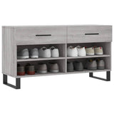 Canapé à chaussures Vidaxl 102x35x55 cm en bois de bois de bois de chêne Gris sonoma - afbeelding 3