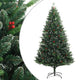 Vidaxl Kunstkerstboom avec des charnières et des baies rouges 210 cm