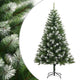 Vidaxl kunstkerstboom avec des charnières et neige 150 cm