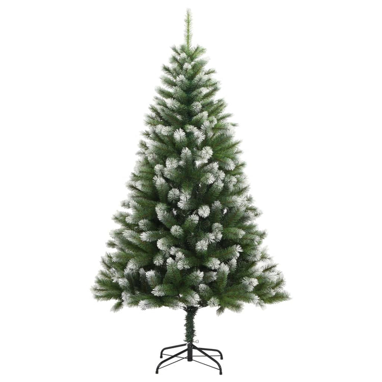 Vidaxl Kunstkerstboom avec des charnières et de la neige 240 cm
