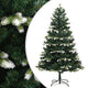Vidaxl kunstkerstboom avec des charnières et neige 150 cm