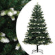 Vidaxl kunstkerstboom avec des charnières et neige 180 cm