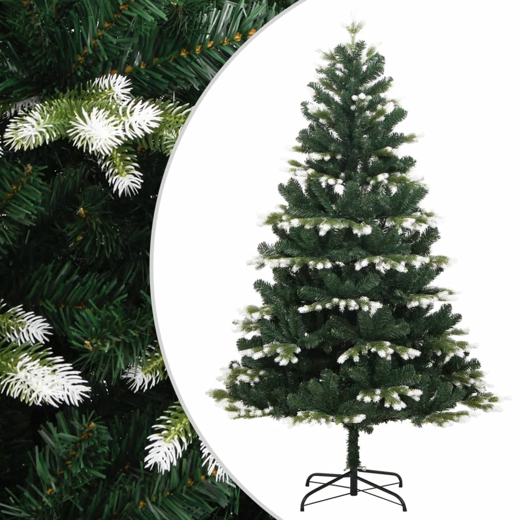 Vidaxl Kunstkerstboom avec des charnières et de la neige 240 cm