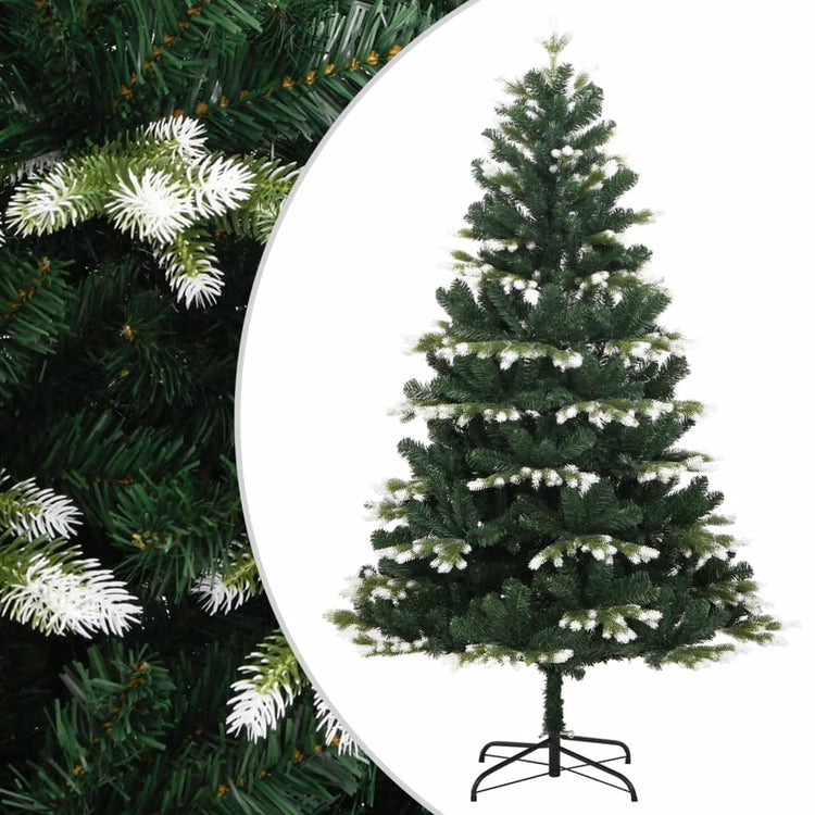 Vidaxl Kunstkerstboom avec des charnières et de la neige 240 cm