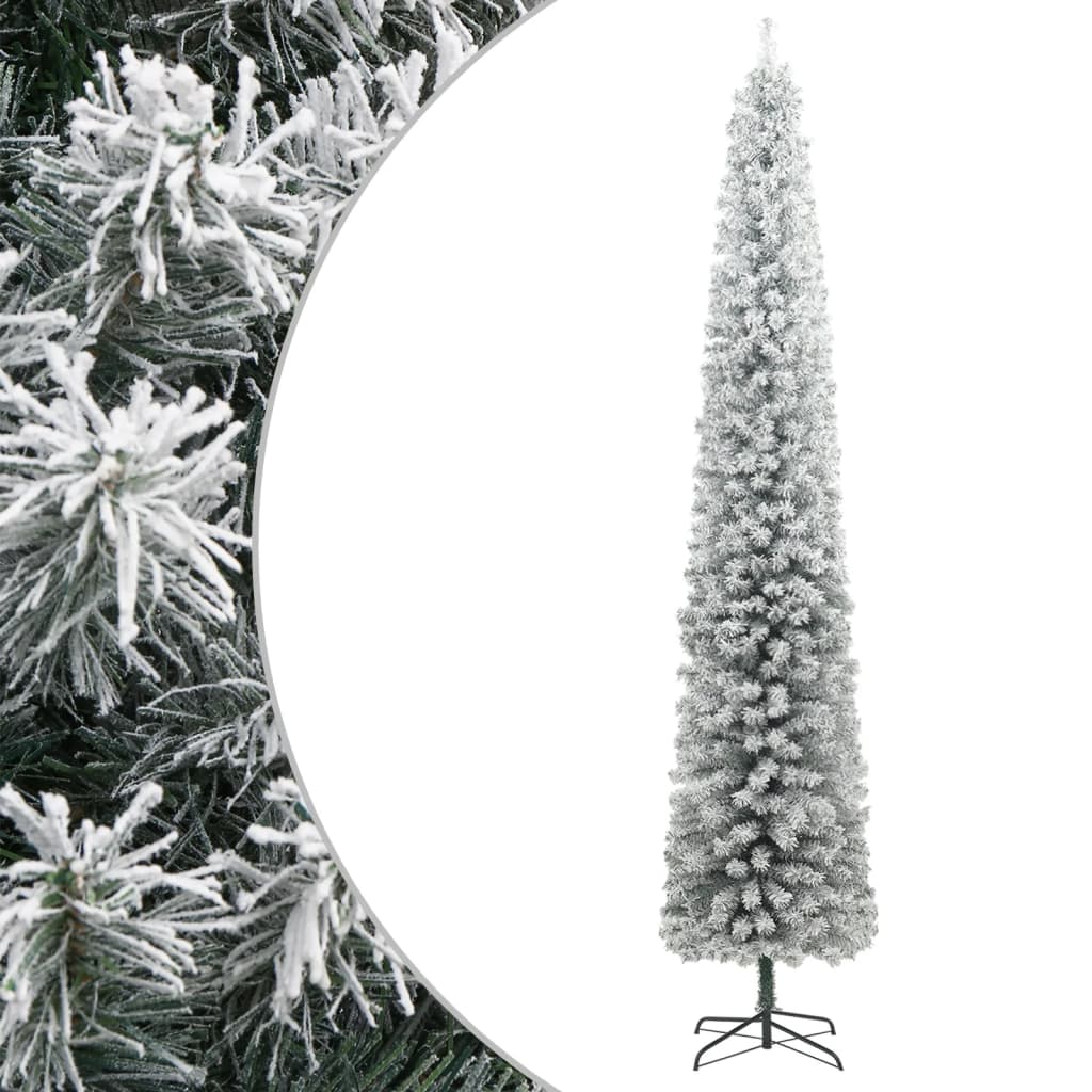 Vidaxl Kunstkerstboom étroit avec standard et neige 270 PVC