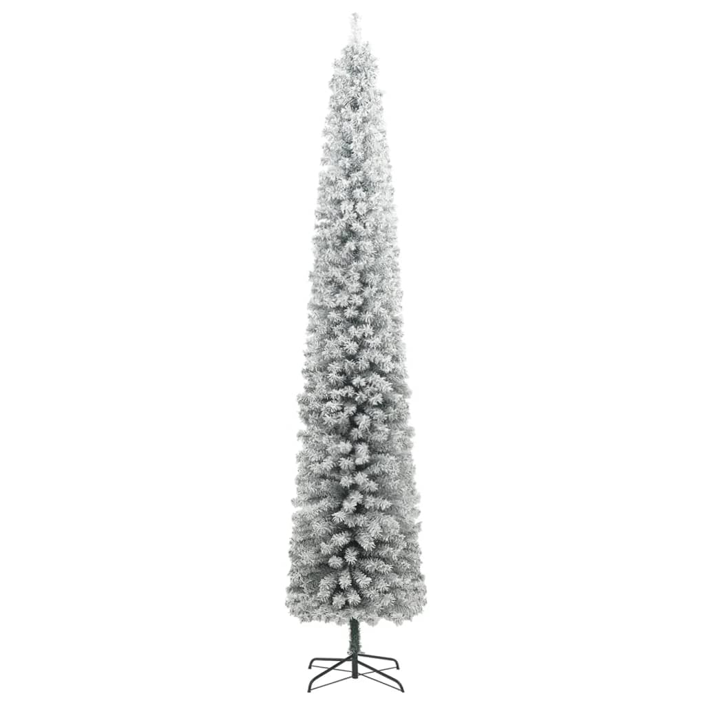 Vidaxl Kunstkerstboom étroit avec standard et neige 270 PVC