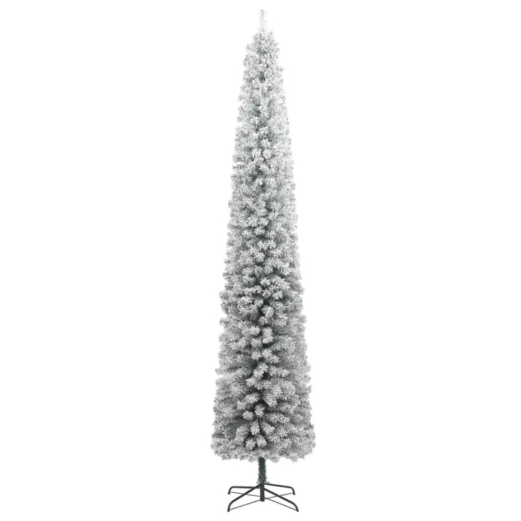 Vidaxl Kunstkerstboom étroit avec standard et neige 270 PVC
