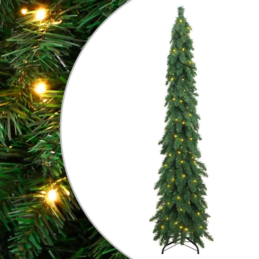 Vidaxl kunstkerstboom avec l'éclairage 130 LED 210 cm
