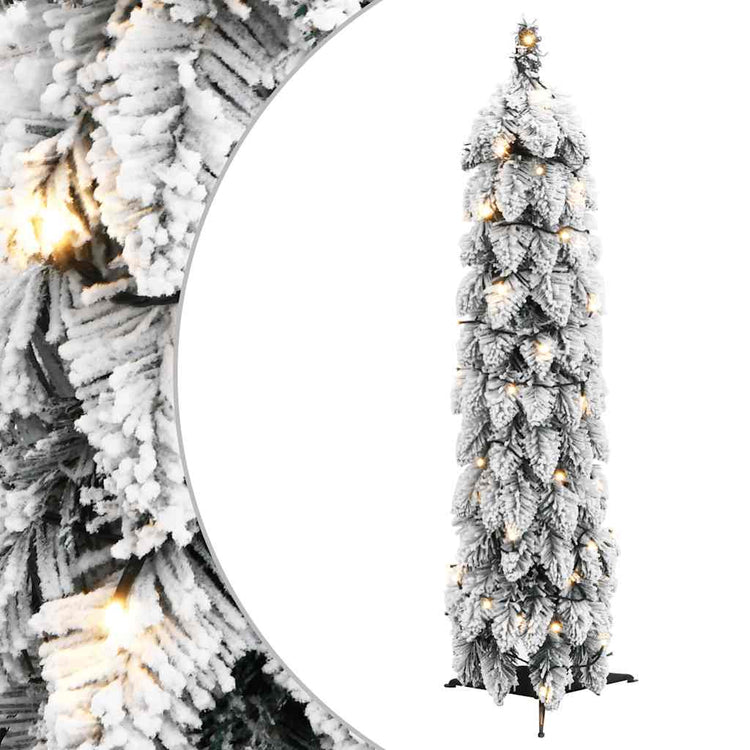 Vidaxl kunstkerstboom avec éclairage et neige 30 LEDS 60 cm