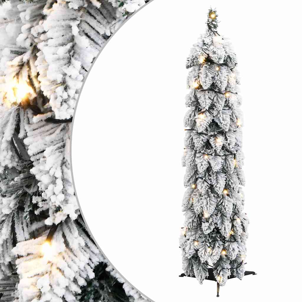 Vidaxl kunstkerstboom avec éclairage et neige 45 LED 90 cm