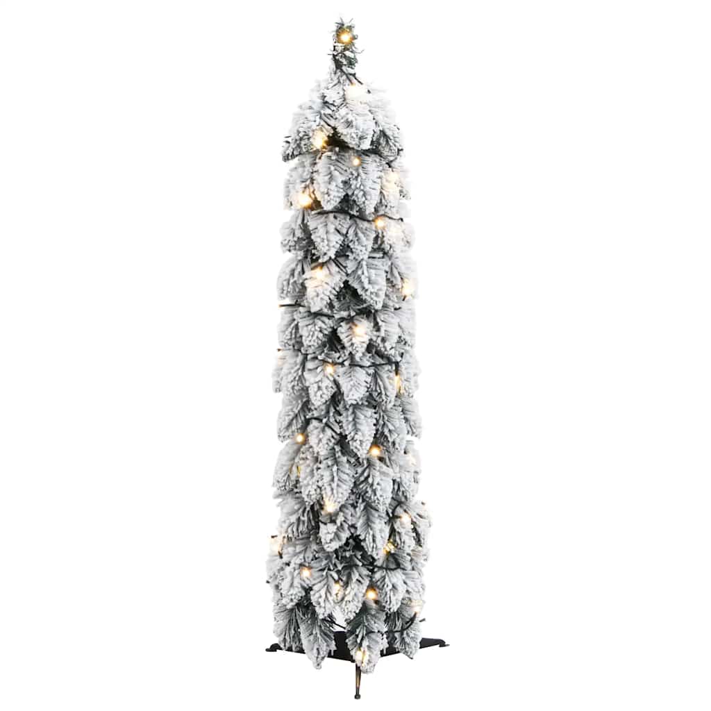 Vidaxl kunstkerstboom avec éclairage et neige 45 LED 90 cm