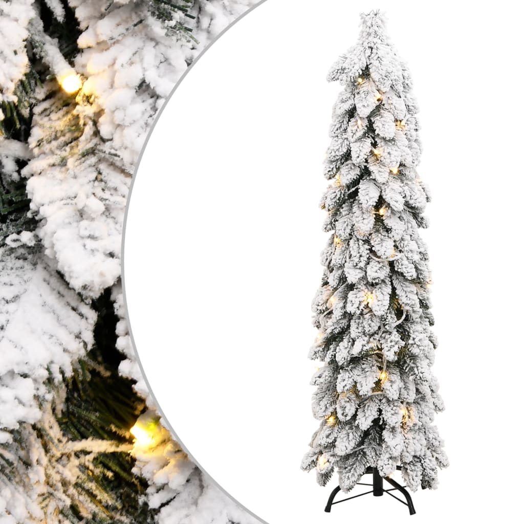 Vidaxl kunstkerstboom avec éclairage et neige 80 LEDS 150 cm